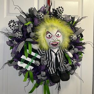 Bettle Juice wreath for Halloween or any occasion